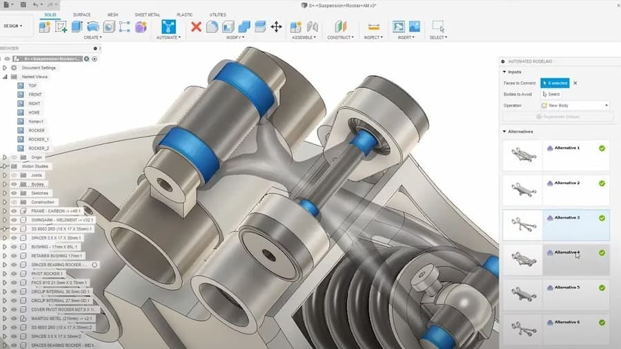 Autodesk Fusion 360 reference interface